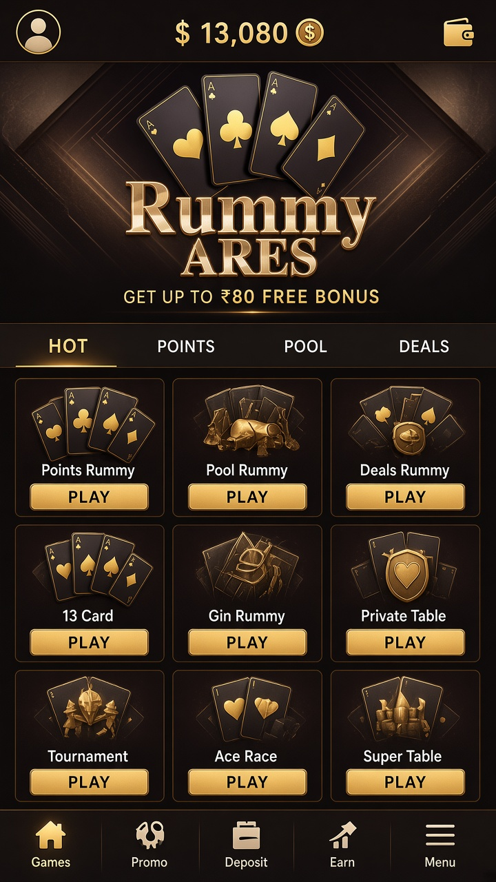 Rummy Ares app screenshot 2