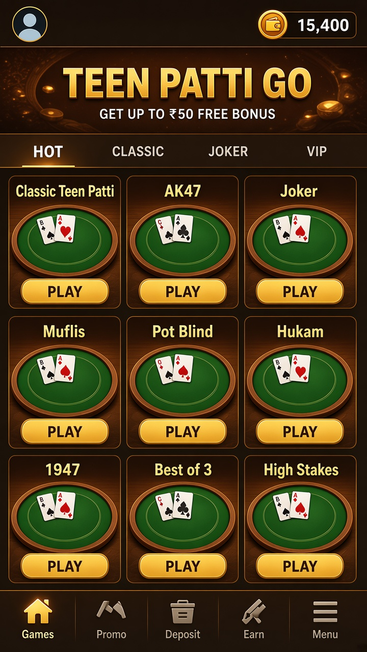 Teen Patti Go app screenshot 2