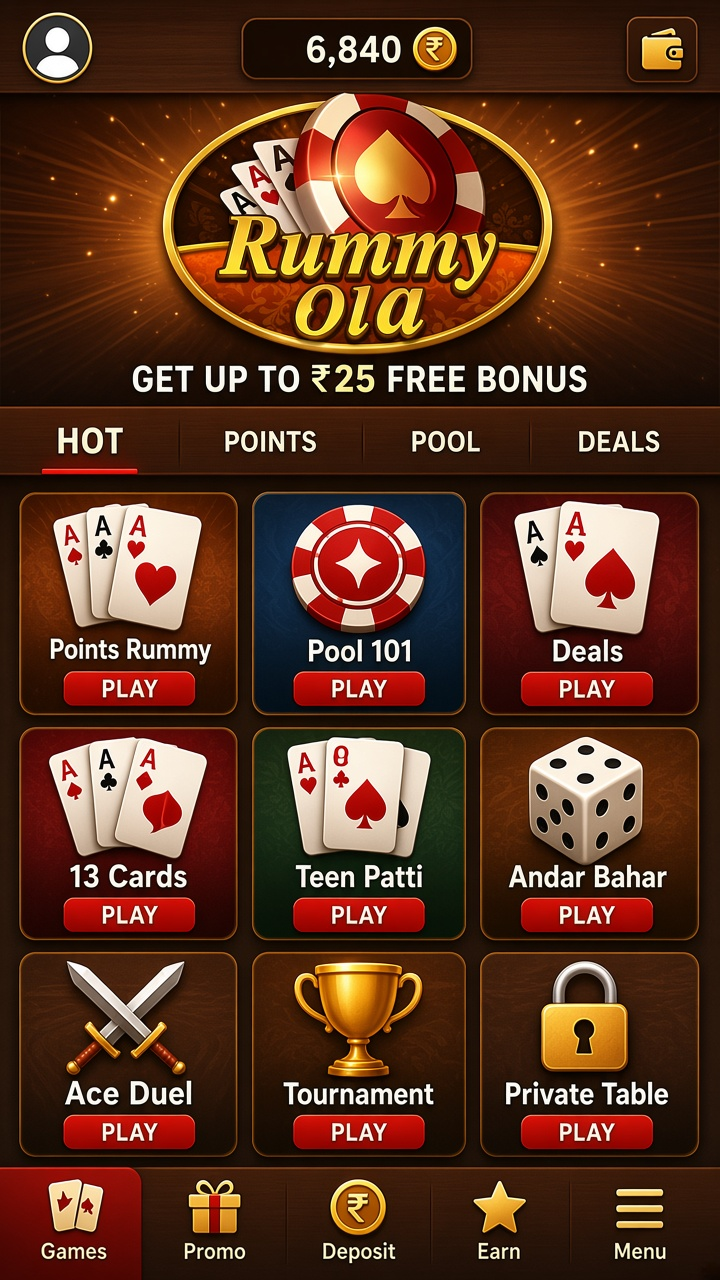 Rummy Ola app screenshot 2