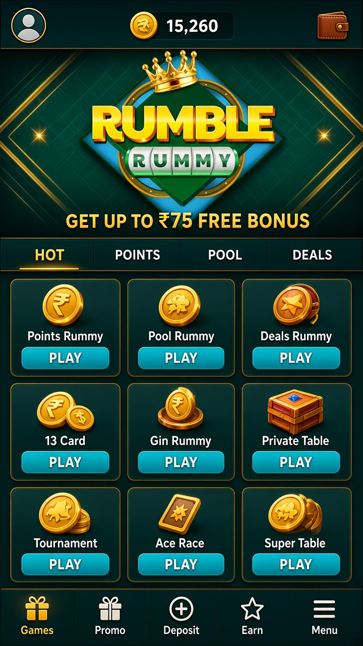 Rumble Rummy app screenshot 2