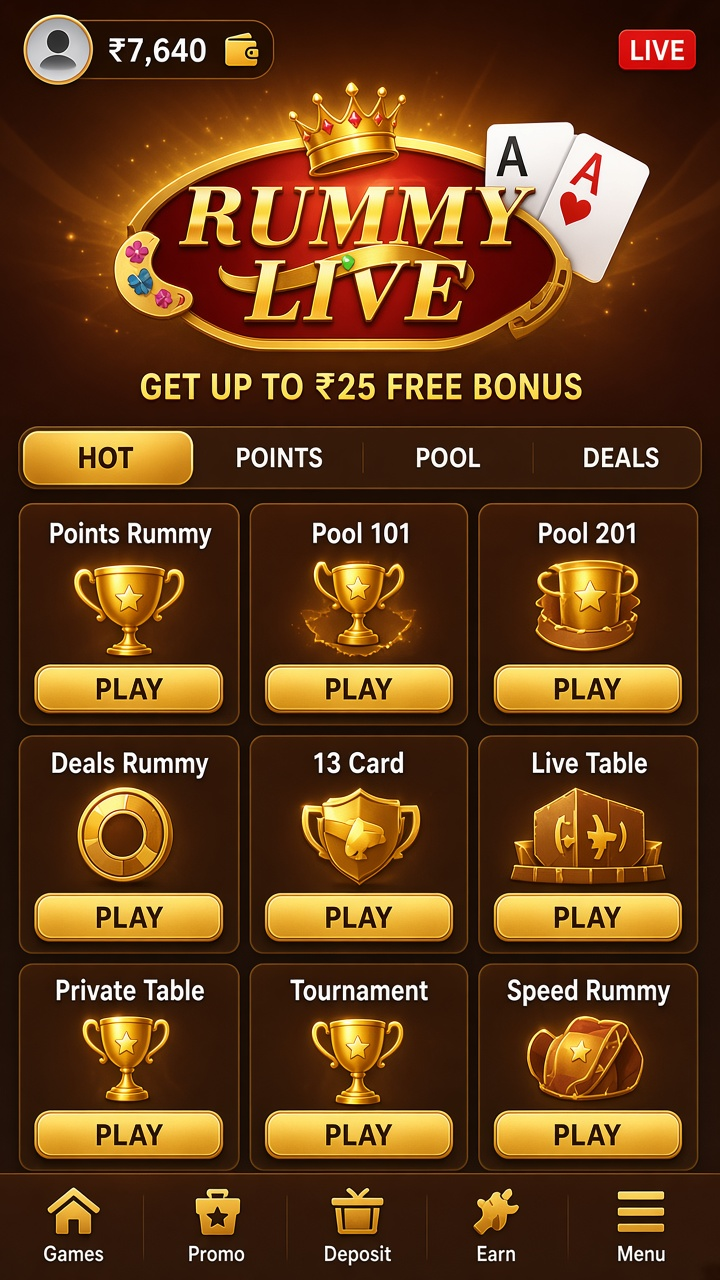Rummy Live app screenshot 2