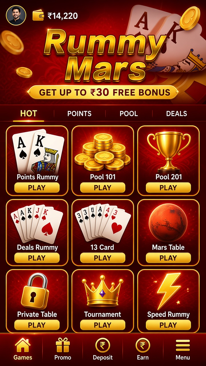 Rummy Mars app screenshot 2